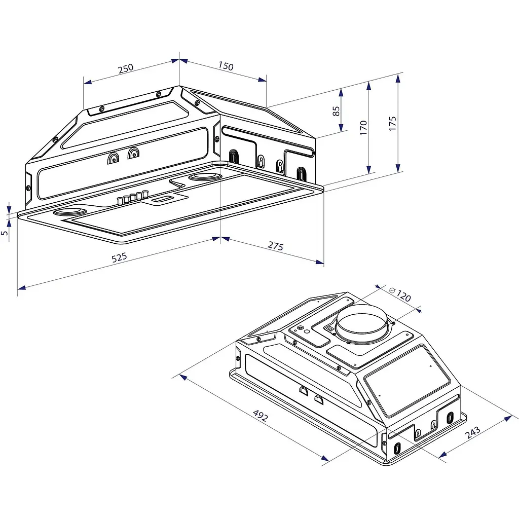 Витяжка Minola HBI 5202 GR 700 LED - фото 7