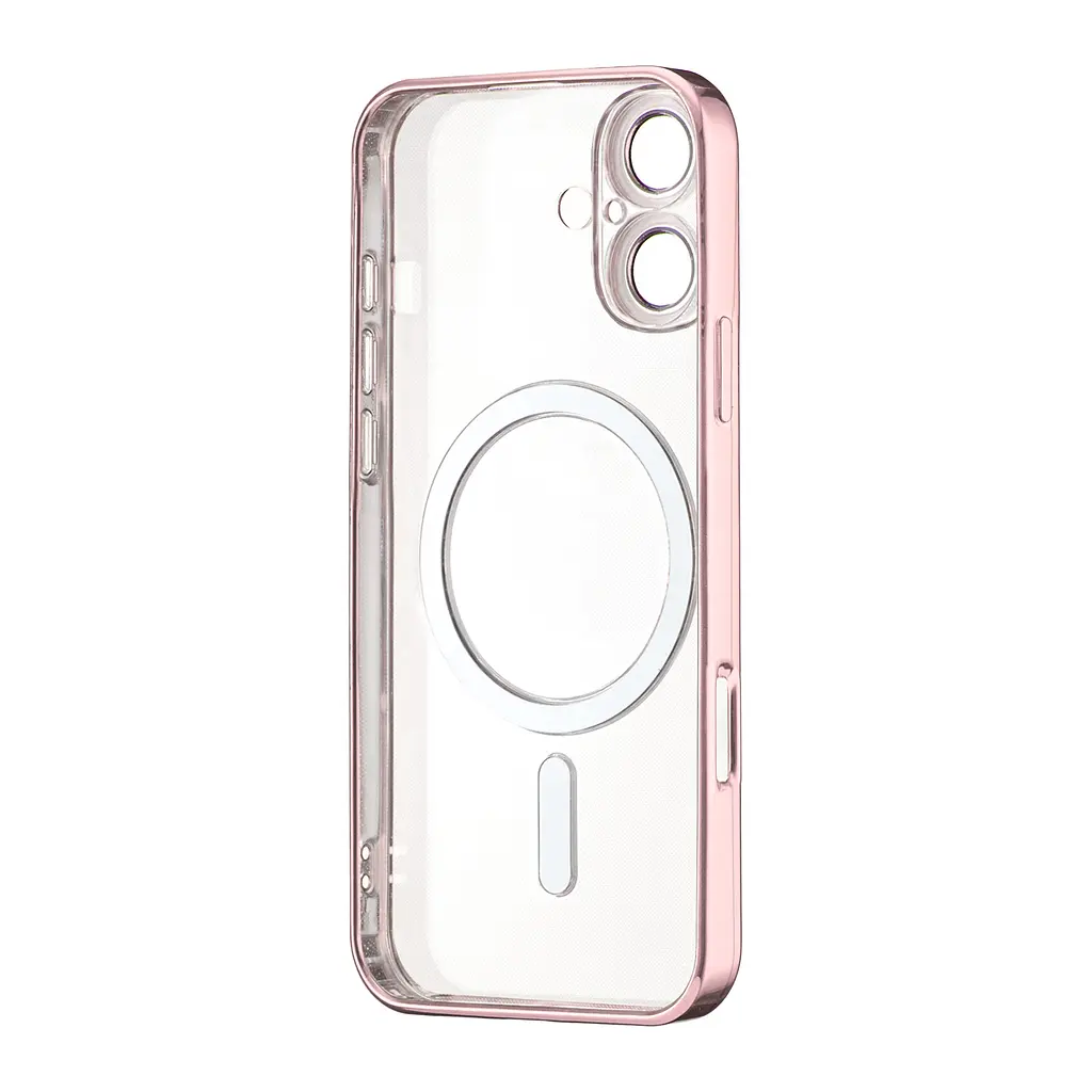 Чохол Ductil Metallic Edge with MagSafe (Protected Camera & Lens) iPhone 16 Pink - фото 3