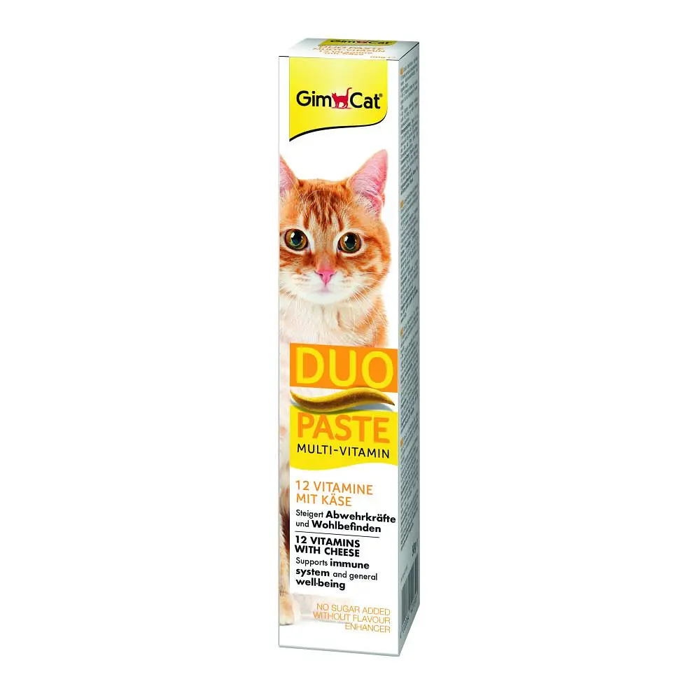 Паста для котів GimCat DUO PASTE Multi-vitamin 12 vitamins with cheese 12 вітамінів і сир, 50 г - фото 5