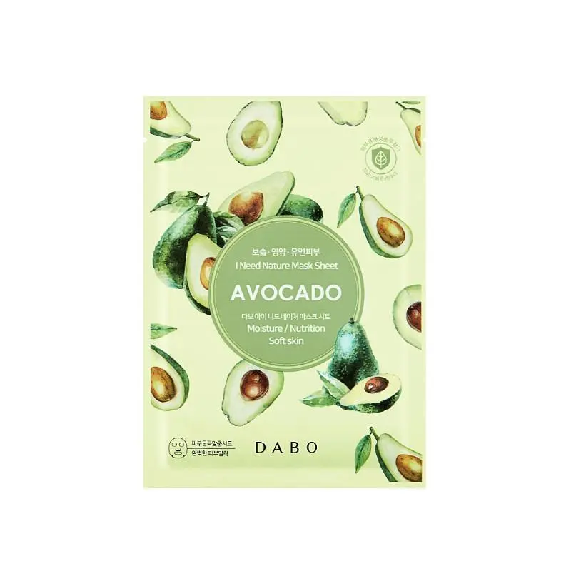 Маска тканинна для обличчя Dabo I Need Nature Mask Sheet Avocardo з екстрактом авокадо