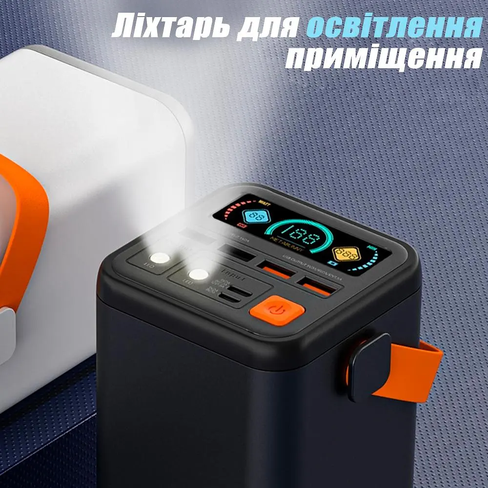 Потужний Повербанк Великої Ємності на 60000 mAh 45W із Швидкою Зарядкою Type C O2 Project Power Bank 60000mah YT-2030 для роутера - фото 7