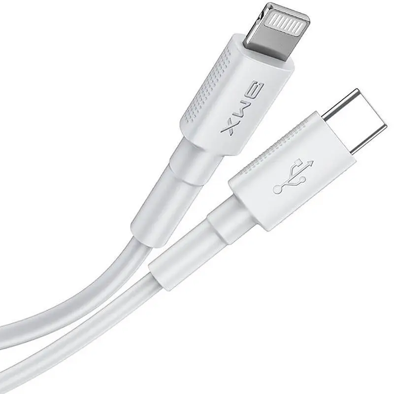 Кабель Baseus BMX Mini MFI Cable Type-C to Lightning 480Mb PD 18W 2.4A 1.2m CATLSW-A02 White - фото 3