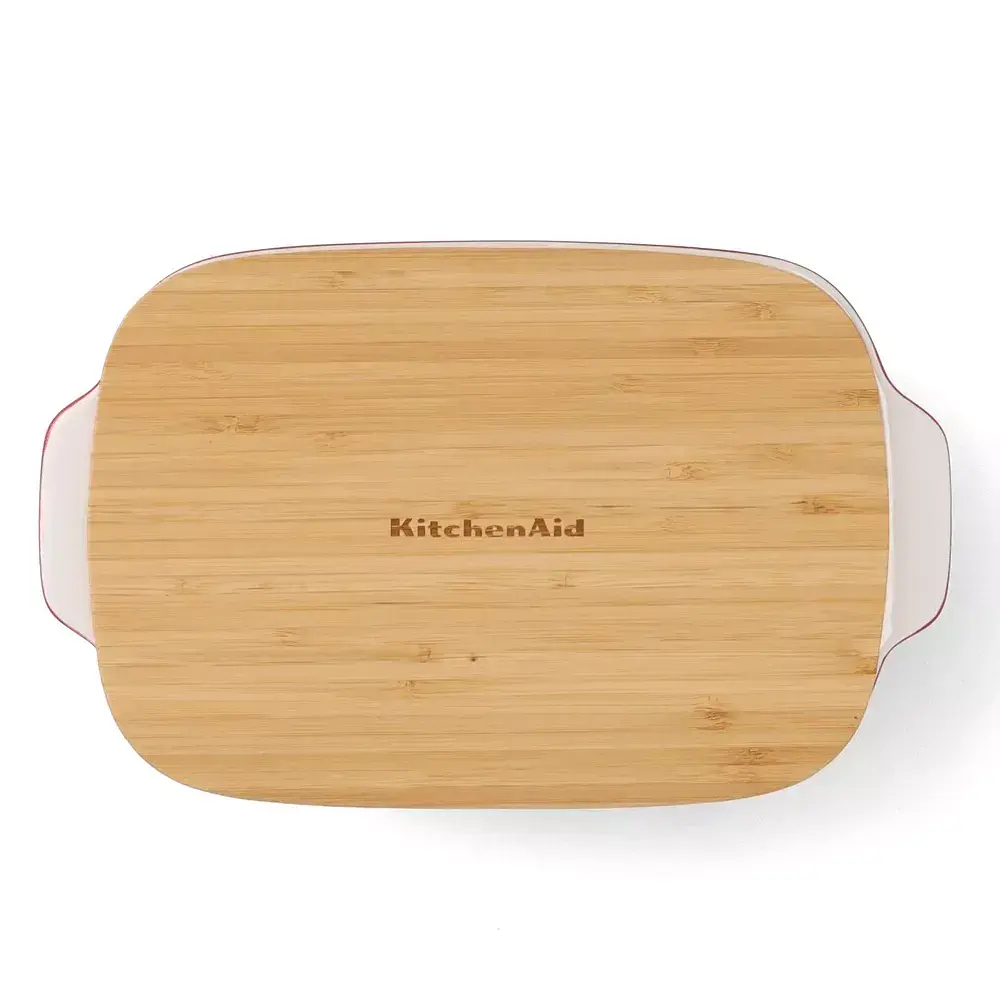 Форма для випічки з кришкою KitchenAid керамогранітна 31,2x18,8x7,2 см 1,9 л колір червоний (CC006106-001) - фото 4