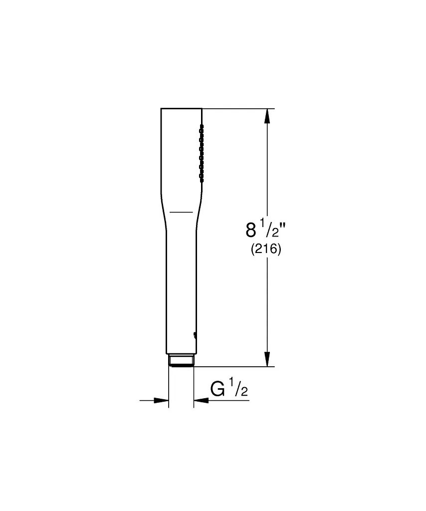 Ручний душ 1 режим струменя Grohe Euphoria Cosmopolitan Stick 22126KF0, Чорний матовий - фото 4