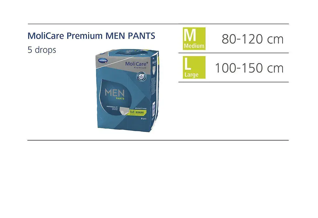 Труси поглинаючі для чоловіків MEN PANTS 5 крапель L 7шт/уп. MoliCare med0001371 - фото 6