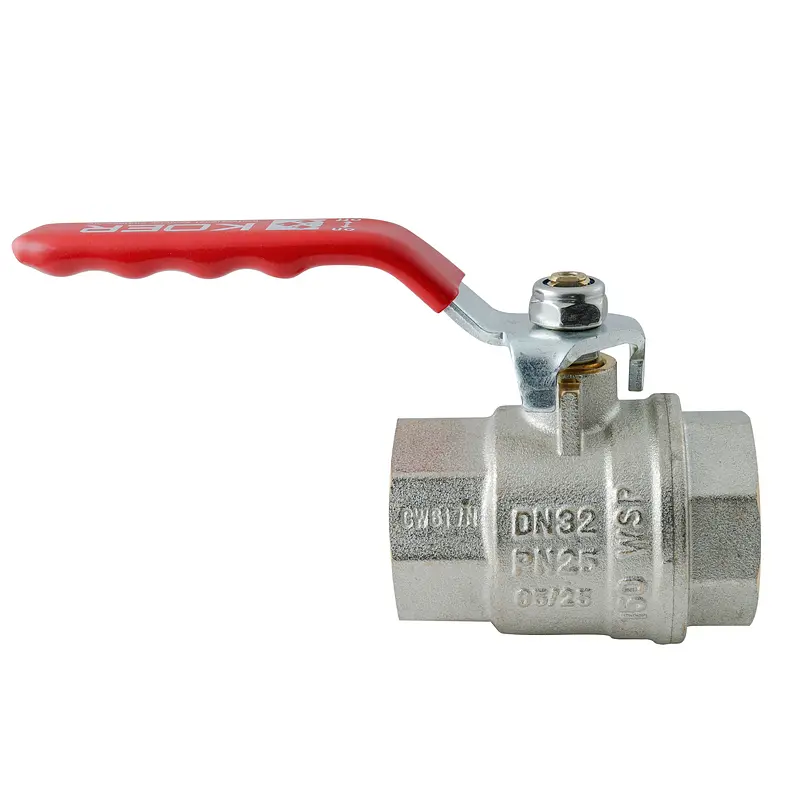 Кран кульовий Ггв Koer Extreme KE.214-32 - 1 1/4" FF ручка "важіль" червона KR5747 - фото 4