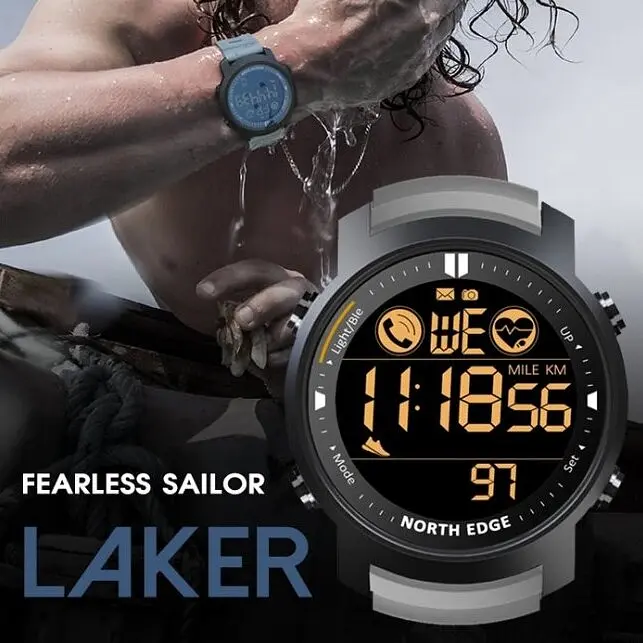 Годинник North Edge Laker Black 5BAR - фото 10