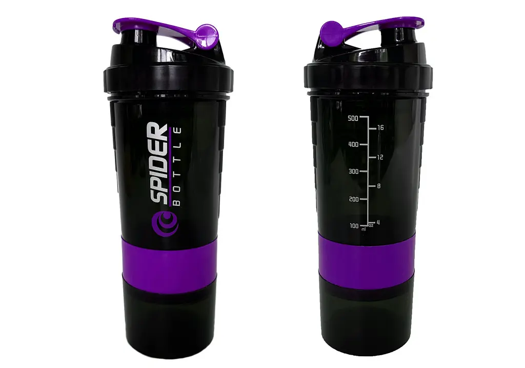 Шейкер спортивный EasyFit Spider 0,5 л Черно-фиолетовый (EF-7200-V) - фото 5