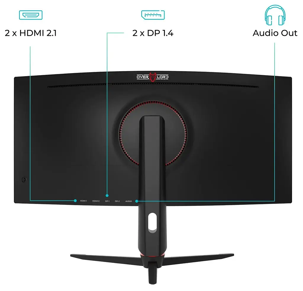 Монитор 34" QUBE Overlord C34UQ180H Curved UWQHD VA 180Hz (C34UQ180H) - фото 4