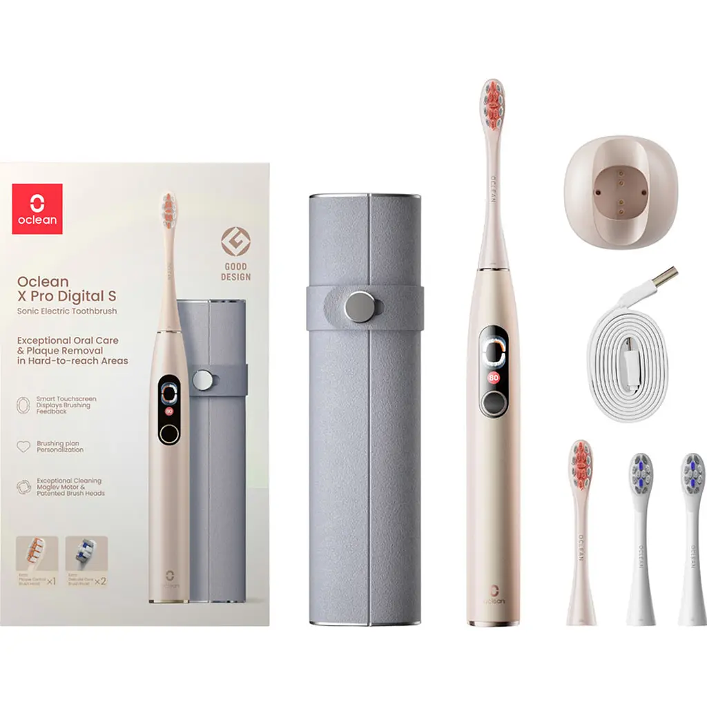 Электрическая зубная щетка Oclean X Pro Digital Set Electric Toothbrush Champagne Gold [93236] - фото 7