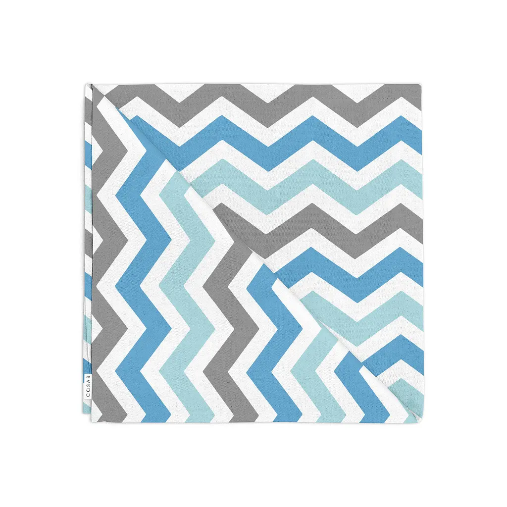 Набір із 4-х серветок 35х35 GREY BLUE ZIGZAG COSAS (4822052067437)
