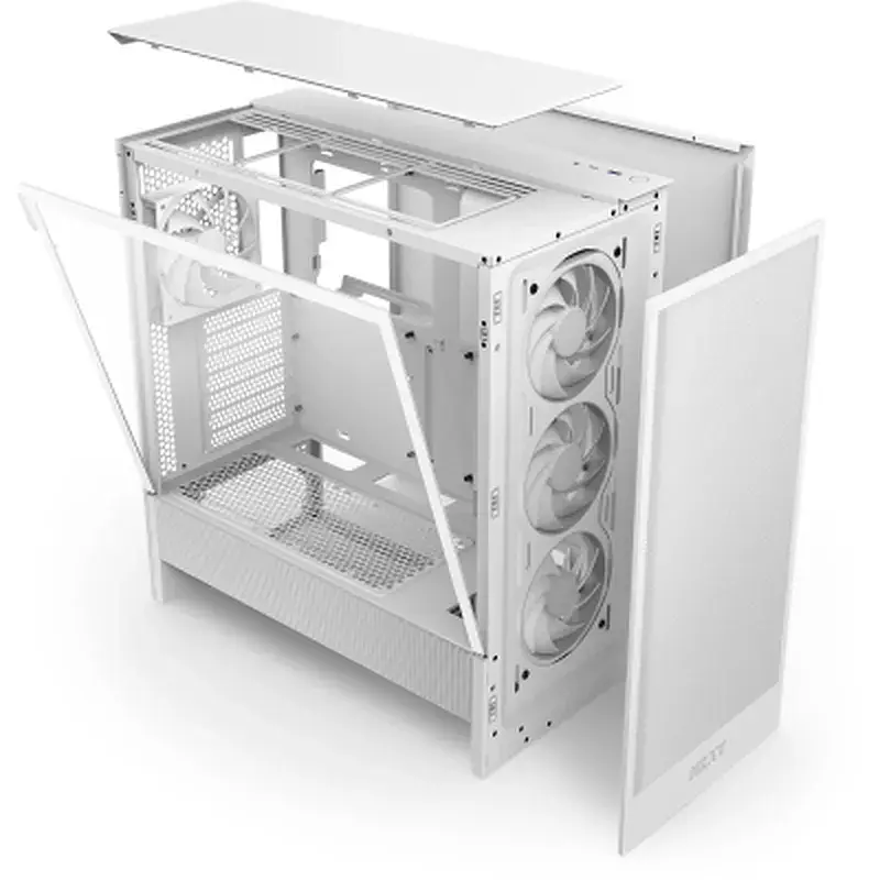 Корпус для ПК NZXT H5 Flow RGB Compact All White (CC-H52FW-R1) - фото 11