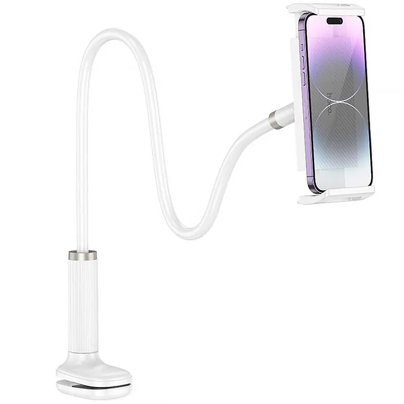 Регулируемая подставка для телефона/планшета Hoco HD10 Bamboo lazy stand White - фото 2