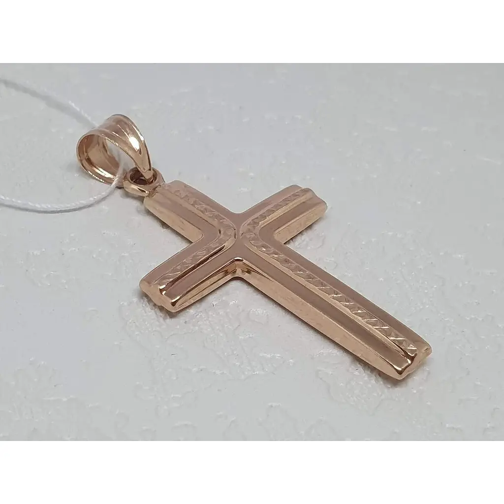 Золотой крестик Favoritum с алмазной гранью. 3190 - фото 3