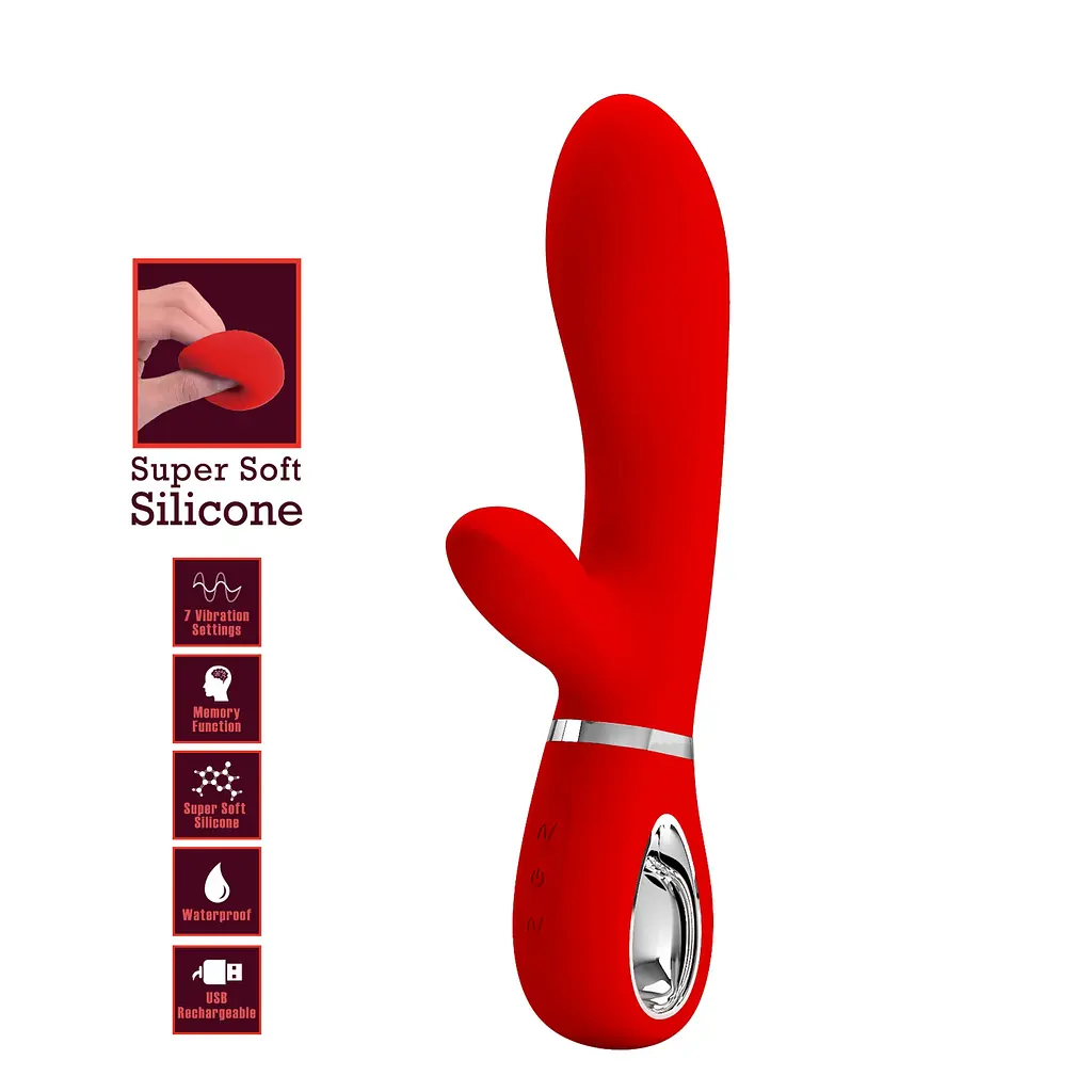 Вібратор PRETTY LOVE THOMAS USB RED 7 function PRETTY LOVE BI-014621-2 98681 - фото 3