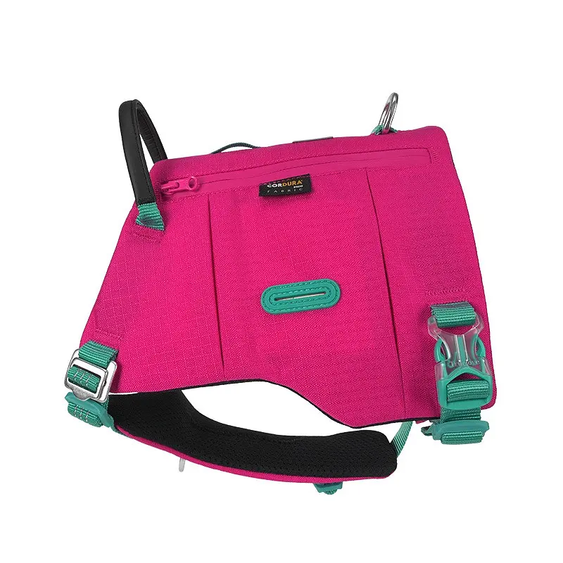 Шлейка для собак Truelove TLB2251 світловідбивна, з водонепроникної тканини Cordura, регульована Фуксія, L - фото 3