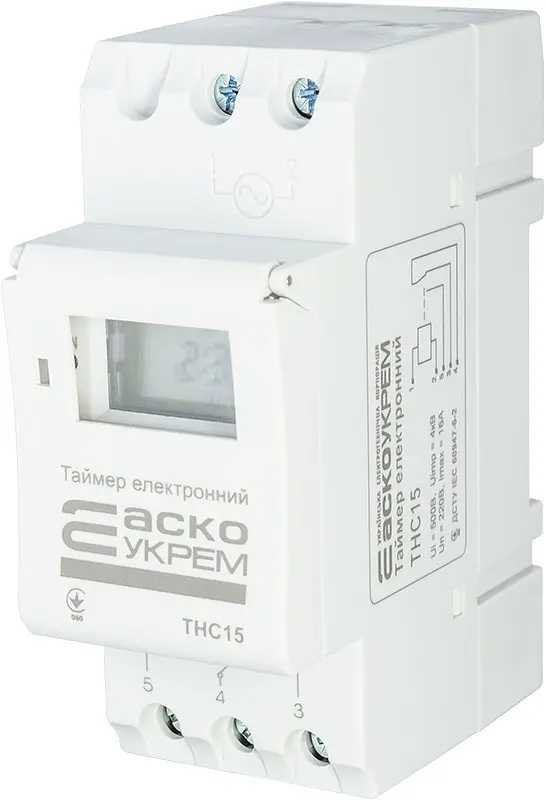 Таймер АСКО-УКРЕМ THC15 недельный электронный (A0090040005) - фото 4