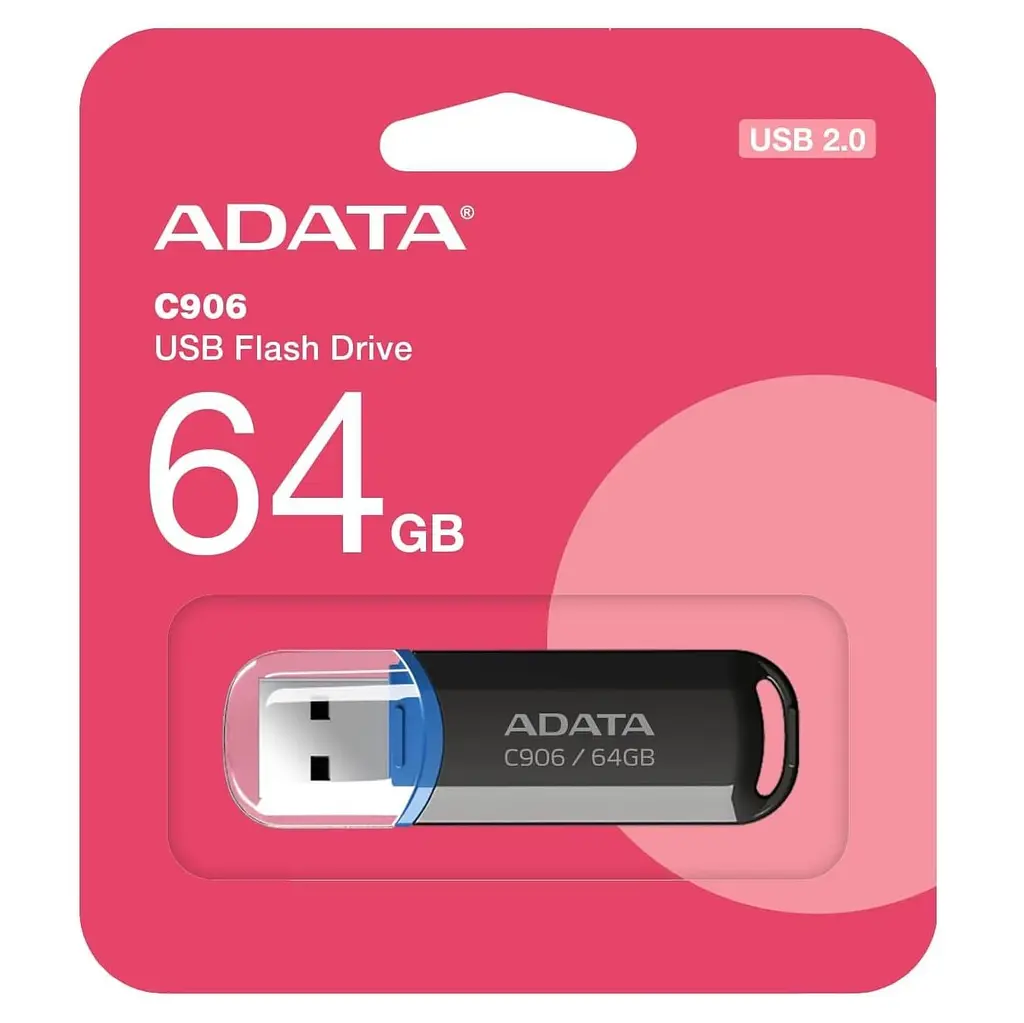 Флеш-накопичувач Adata USB 2.0 C906 64Gb Black (AC906-64G-RBK) - фото 2