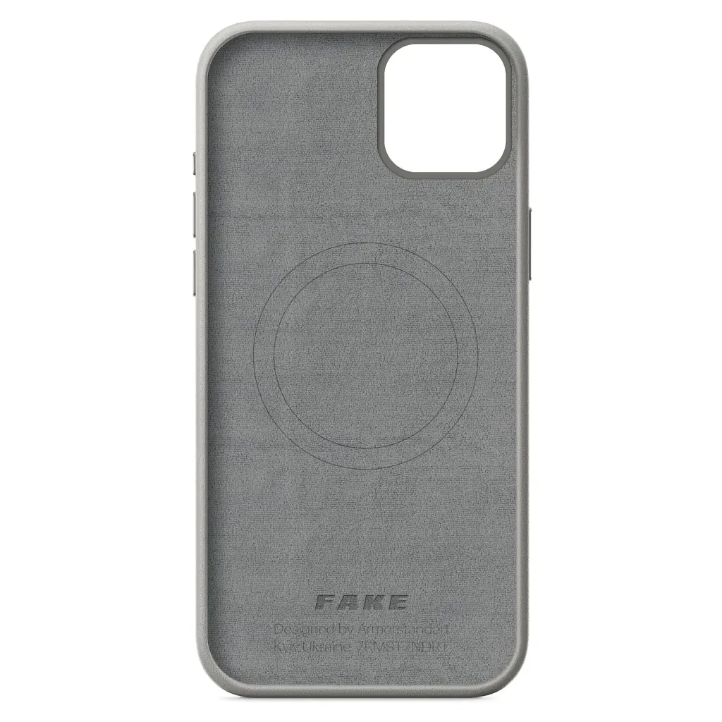 Чохол ArmorStandart Fake Leather Case для Apple iPhone 15 Plus Grey - фото 2