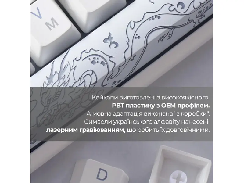 Клавіатура Ducky One 3 Mini Cherry MX Brown RGB UA USB White (DKON2161ST-BUAPXPWWWSC1) - фото 9