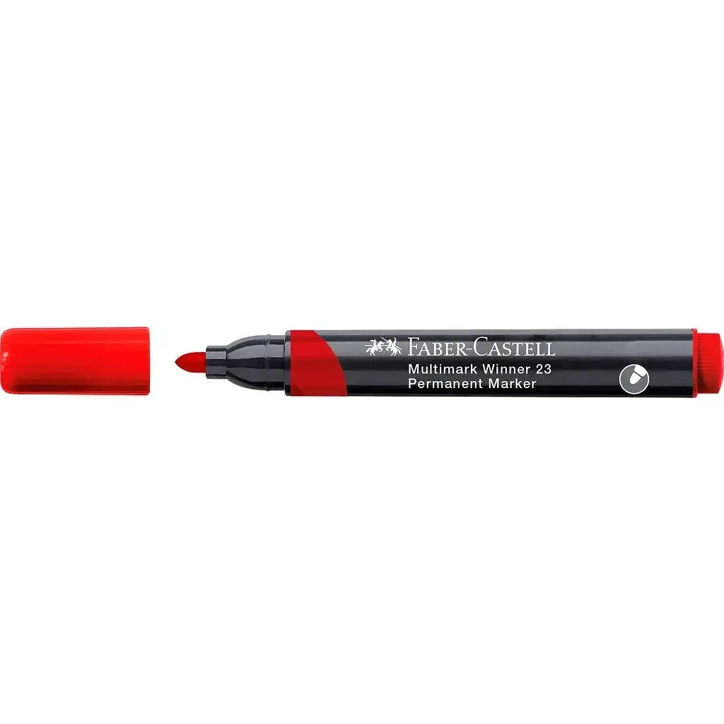 Маркер Faber-Castell перманентний Multimark Winner 23, колір червоний (32837) - фото 3