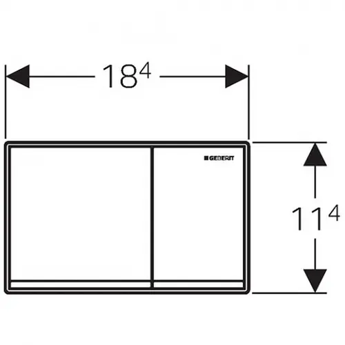 Клавіша змиву Geberit Omega60 скло біле, Білий 115.081.SI.1 - фото 2