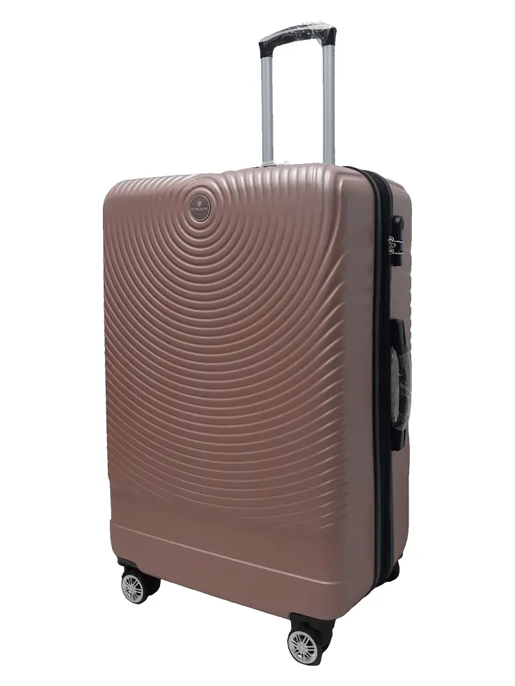 Валіза велика L ABS-пластик Worldline Airtex 652 78×52×34см 128л Рожеве золото - фото 2