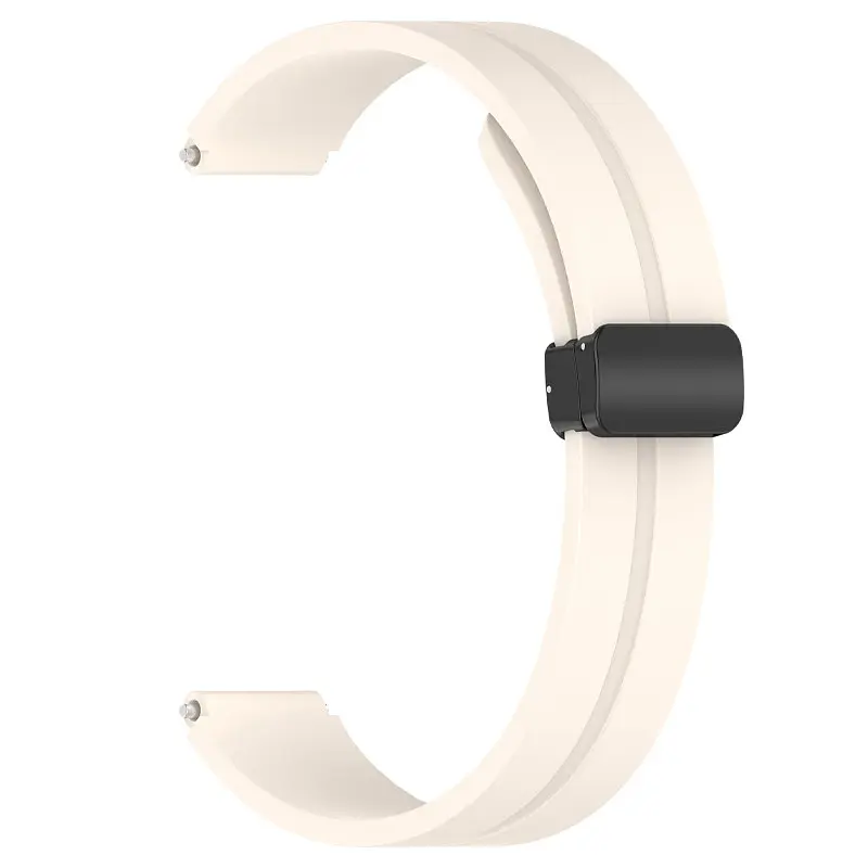 Ремінець Line Magnetic для Xiaomi Mi Band 9/8/10 Бежевий / Beige - фото 2