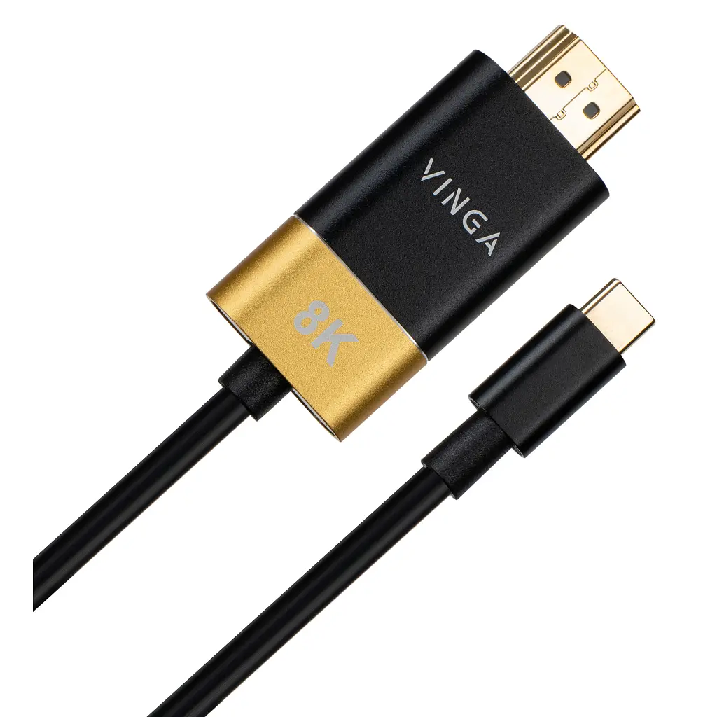 Кабель мультимедийный USB-C to HDMI 1.5m v2.1 8K60Hz Gold plated Vinga (VCPVCCH2115) - фото 2