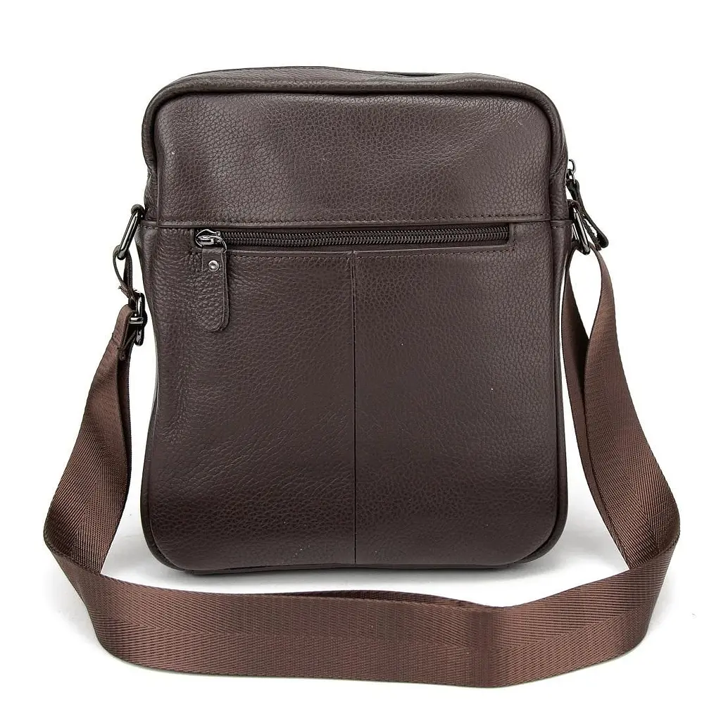 Чоловіча шкіряна сумка через плече Tiding Bag M56-9981C коричнева - фото 6