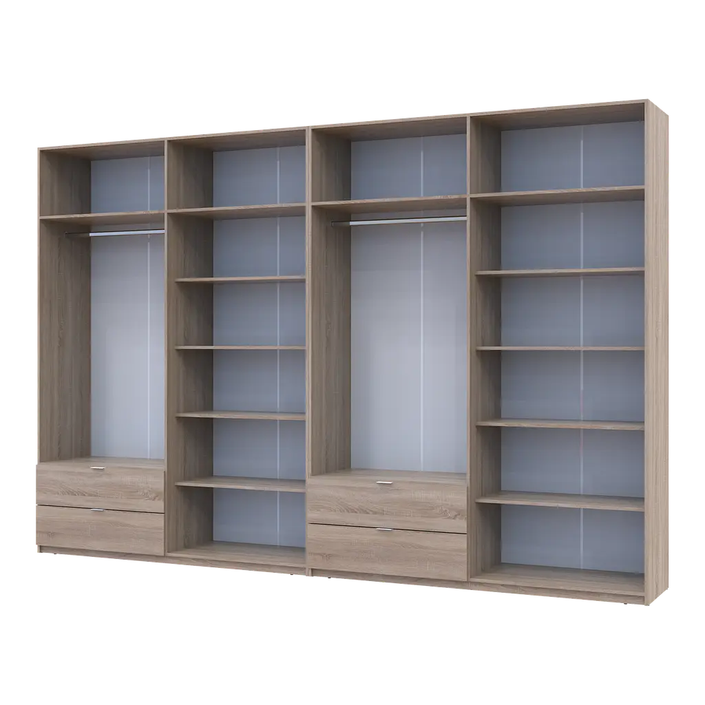 Шафа для одягу Doros Лукас Дуб сонома 4+4 ДСП 360х50х240 (42005143) - фото 3