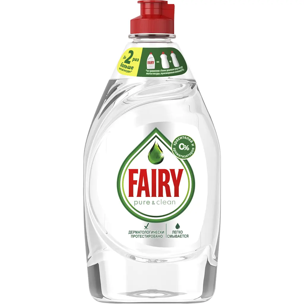 Засіб для ручного миття посуду Fairy Pure & Clean 450 мл (8001090837424) - фото 2