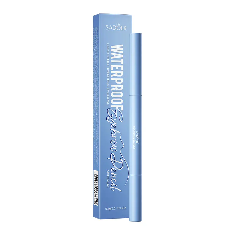 Водостійкий олівець Sadoer для брів чорний Waterproof Eyebrow Pencil Natural Black 0.4 г - фото 2