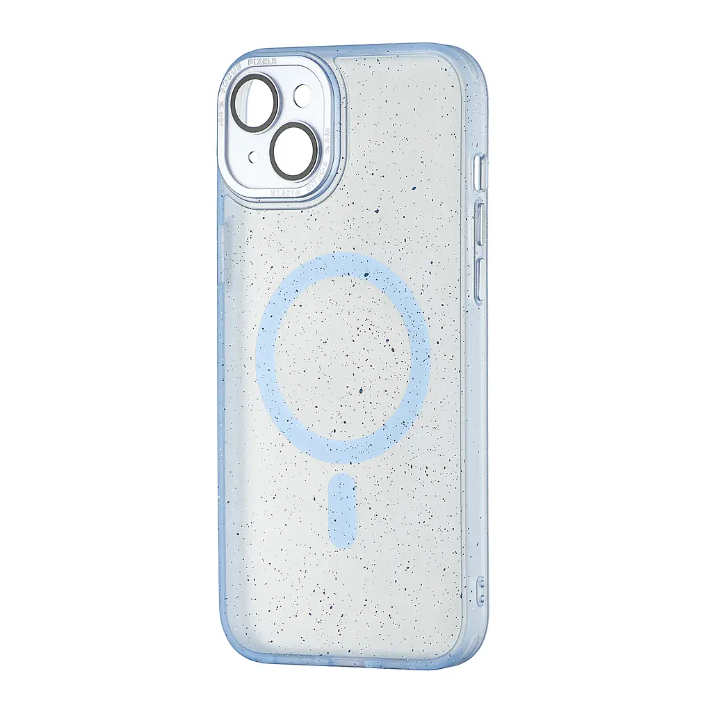 Чохол Splatter with MagSafe Protected Camera iPhone 15 Plus Light Blue