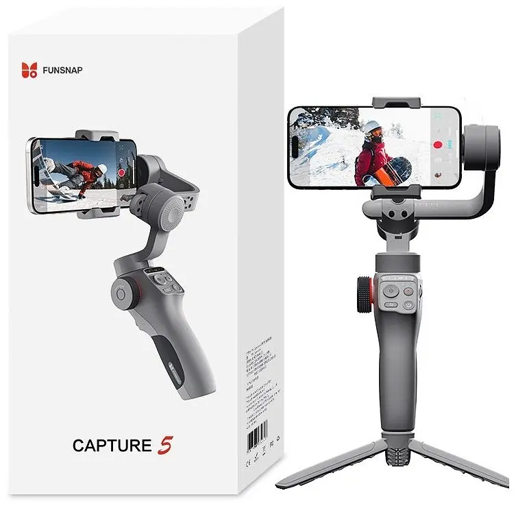 Стедікам Funsnap Capture 5 Combo - професійний стабілізатор із AI-трекінгом / 3-осьовий / акумулятор 2 х 2600 мАг / до 18 годин роботи - фото 6