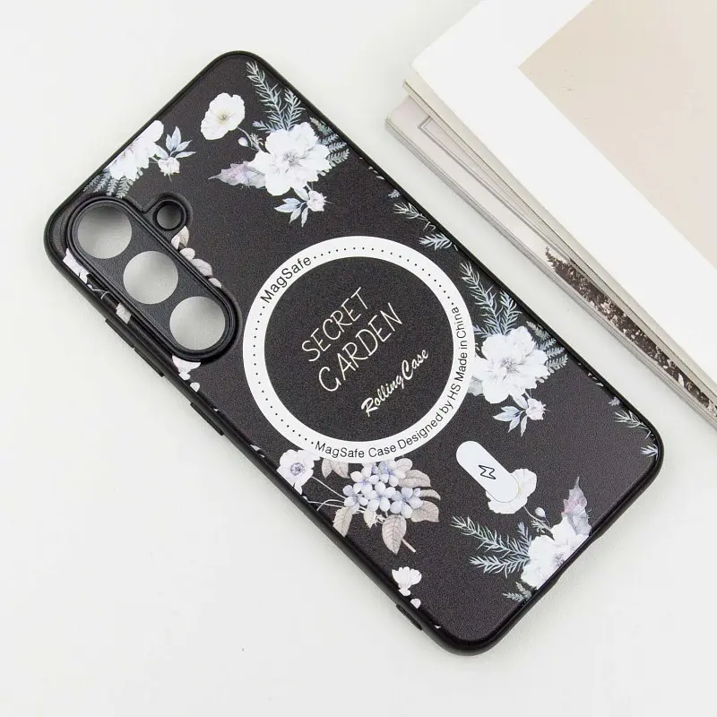 TPU+PC чохол Secret Garden with MagFit для Samsung Galaxy S23 FE Black - фото 3