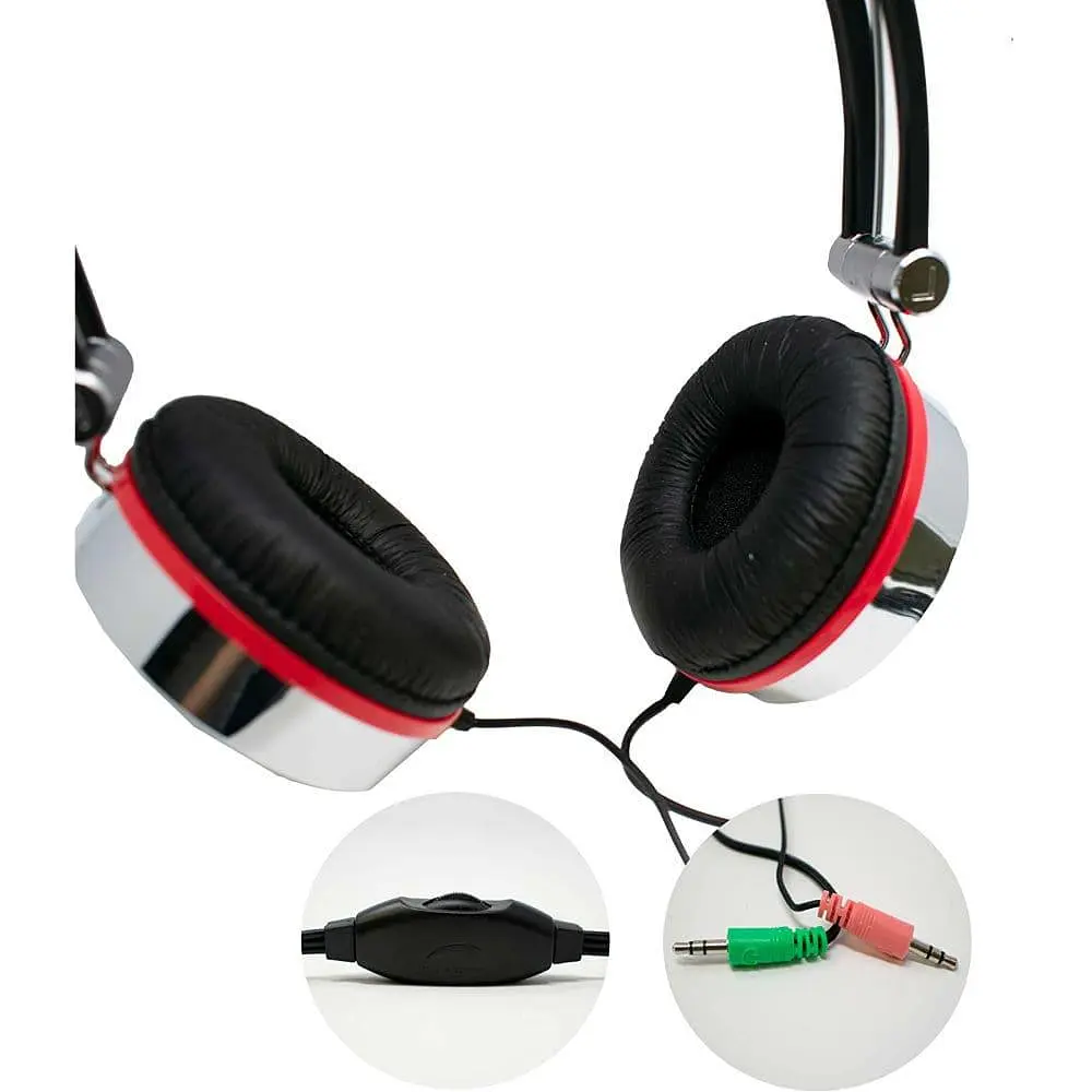 Навушники Gembird MHS-903 Black-Red-White (MHS-903) - фото 4