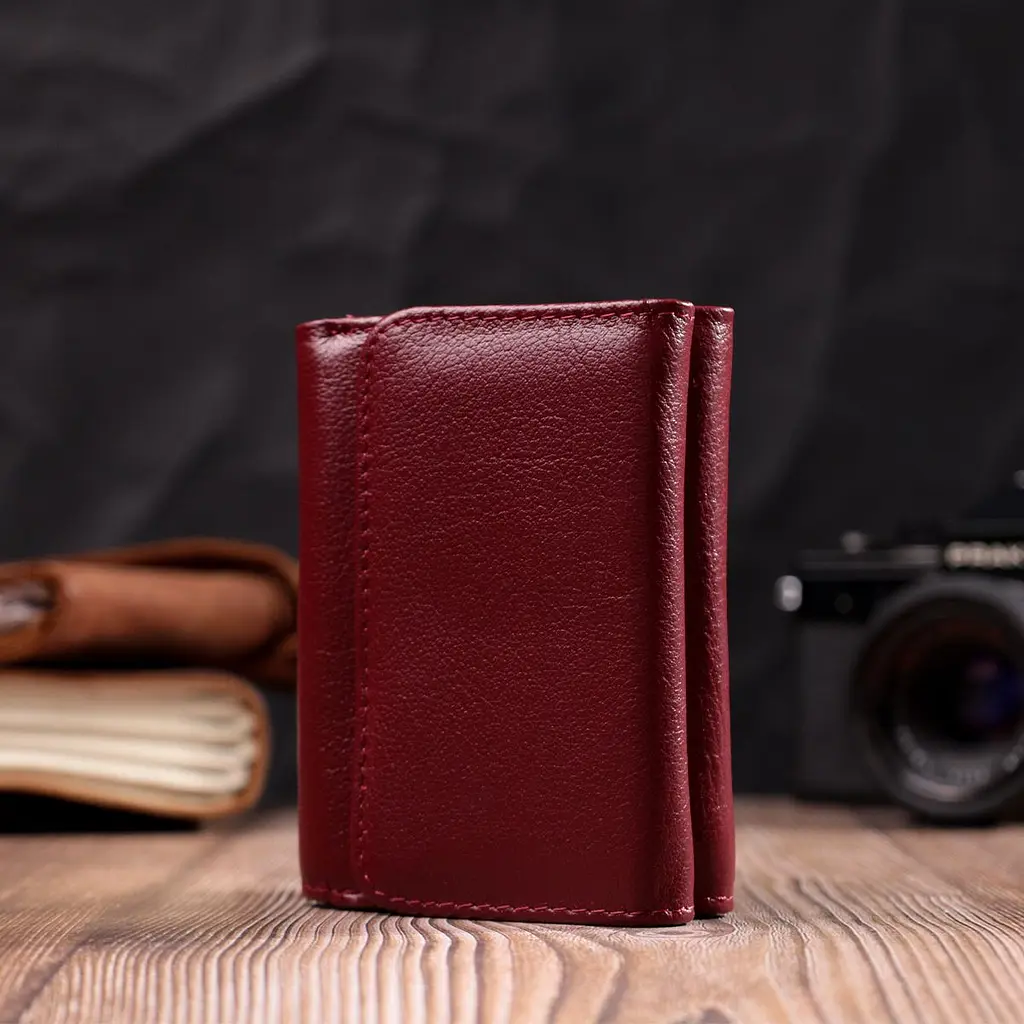 Жіночий гаманець горизонтального типу з натуральної шкіри ST Leather 19479 бордовий - фото 9