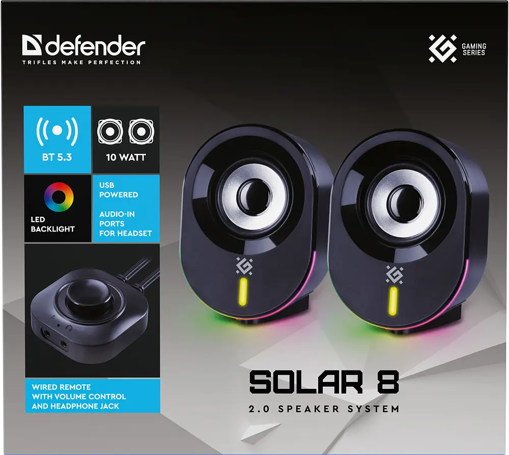 Акустика Defender Solar 8 10Вт (65938) (7087422) - фото 4