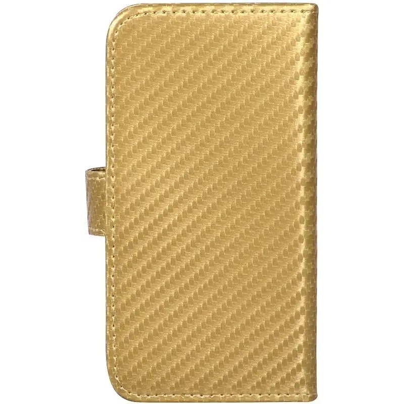 Чохол-книжка Toto Book Carbon Fiber Universal Cover 4.7-5.3" Gold - фото 3