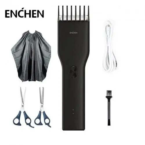 Машинка для стрижки Xiaomi Boost + Накидка + ножиці Black 5W Enchen teh0020481 - фото 5
