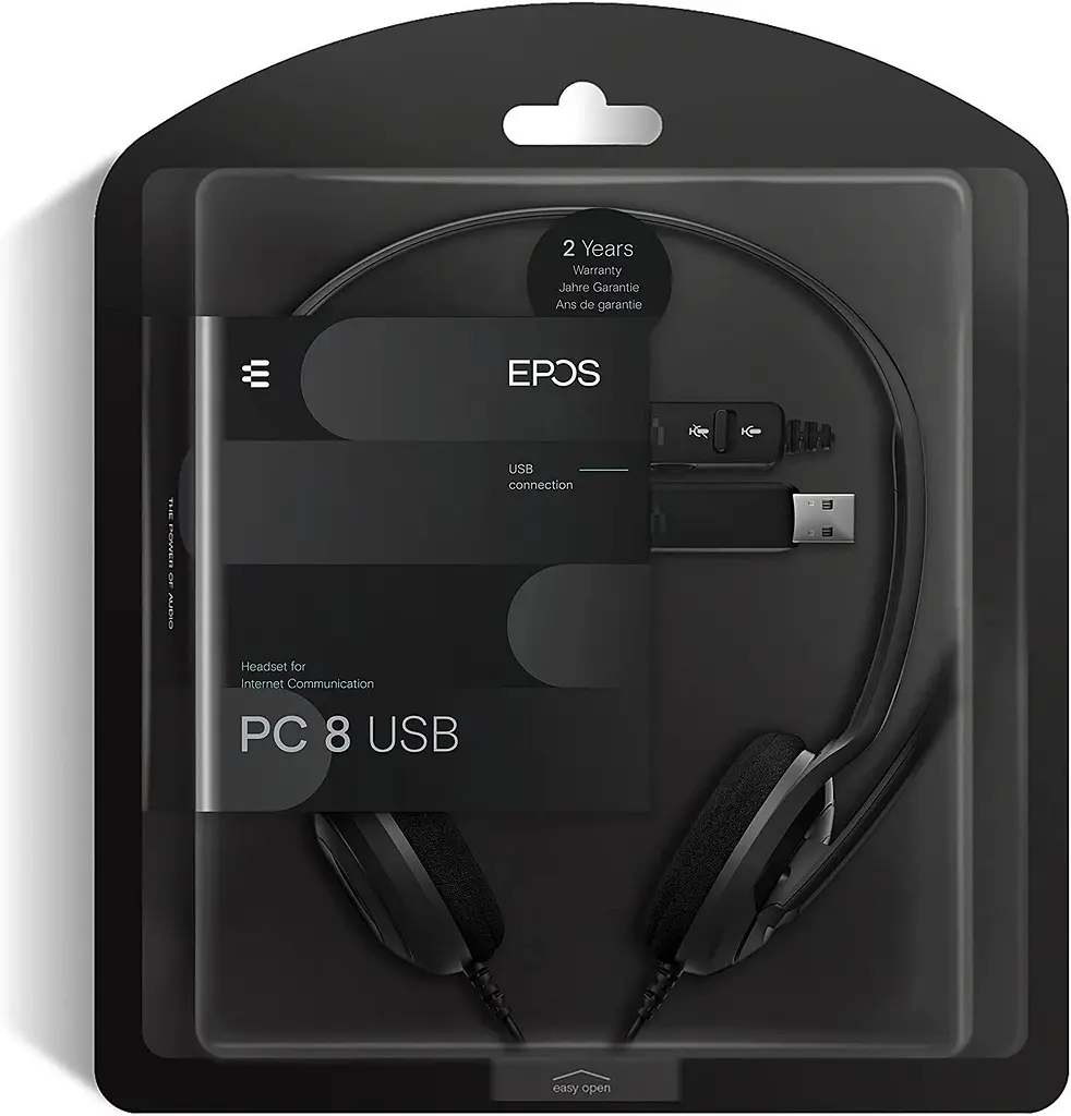 Epos Гарнитура компьютерная стерео On-Ear PC 8 Chat, USB, однонаправленный, 2м, Черный - фото 7