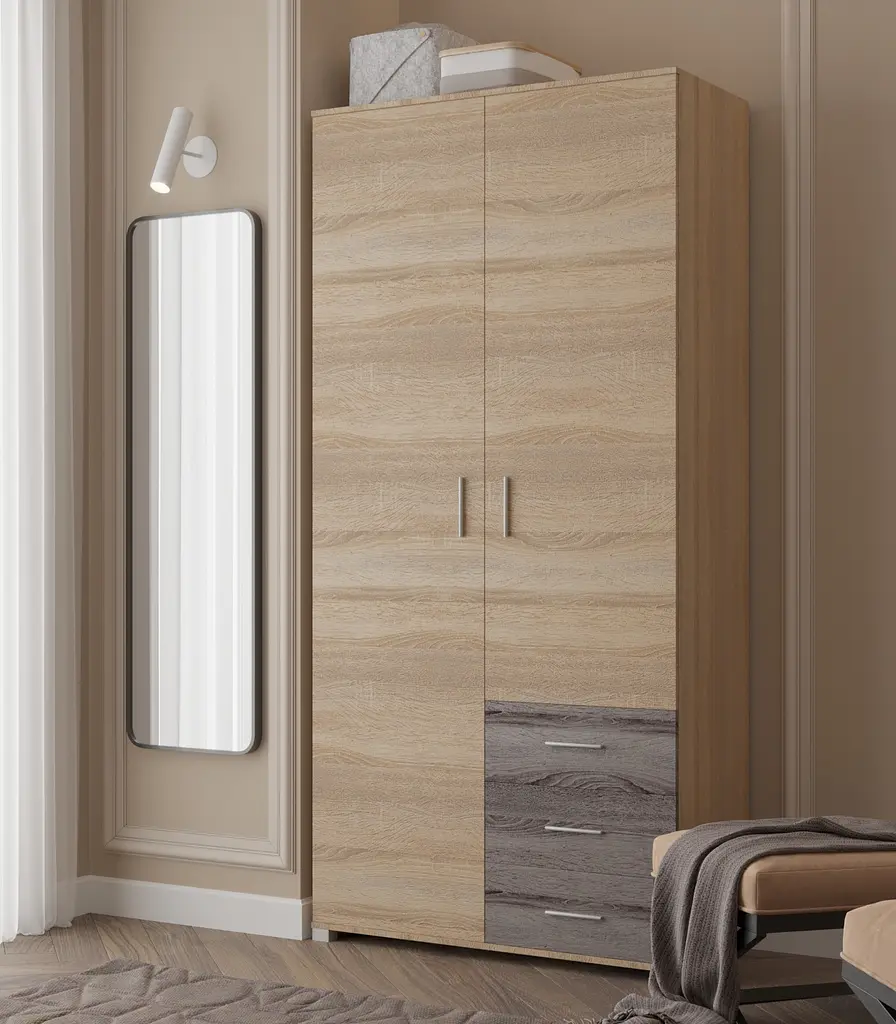 Шафа розстібна Еверест Бриз ШП-4 з ящиками Сонома/Трюфель (DTM-2297) - фото 4