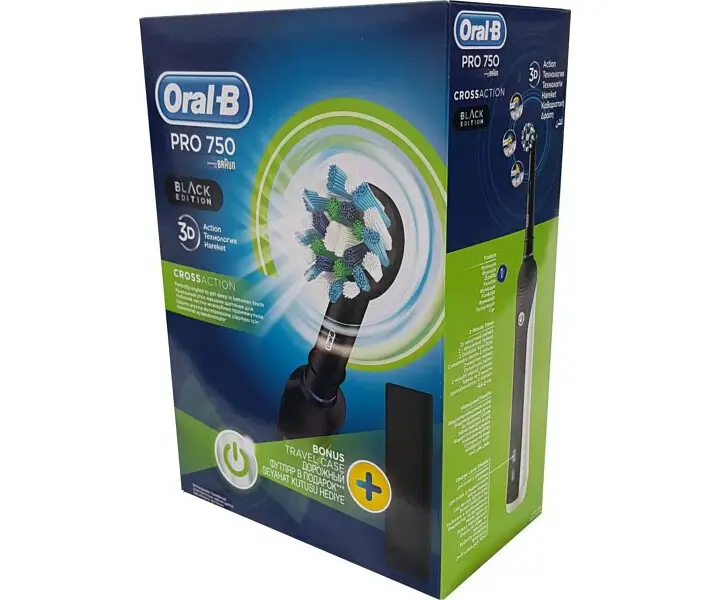 Електрична зубна щітка Oral-B Pro 750 D16 CrossAction (D16.513.UX) Black [67577] - фото 5