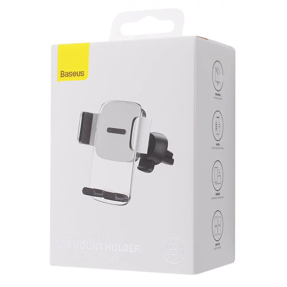 Держатель в машину Baseus Easy Control Clamp Air Outlet Version черный (33522 black) - фото 8