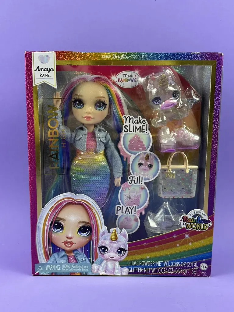 Лялька Rainbow High Amaya оригінал з набором cлаймів та домашнім Улюбленцем - фото 2