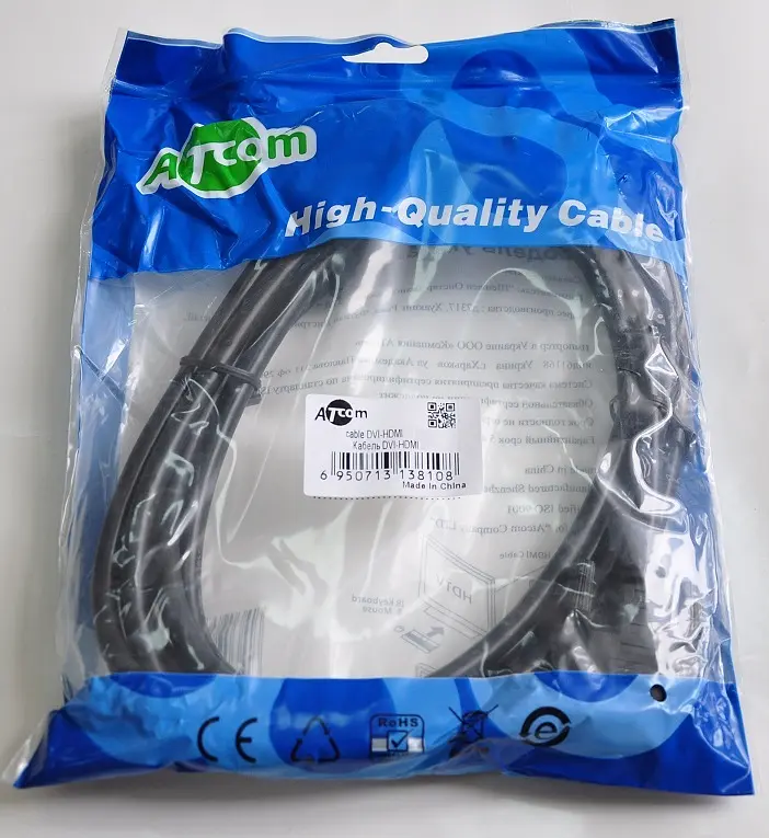 Кабель DVI-HDMI Atcom DVI-HDMI 2-ferite 5 м - фото 2