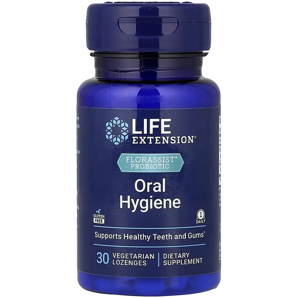 Пробіотик для гігієни ротової порожнини Florassist Life Extension 30 вегетаріанських льодяників