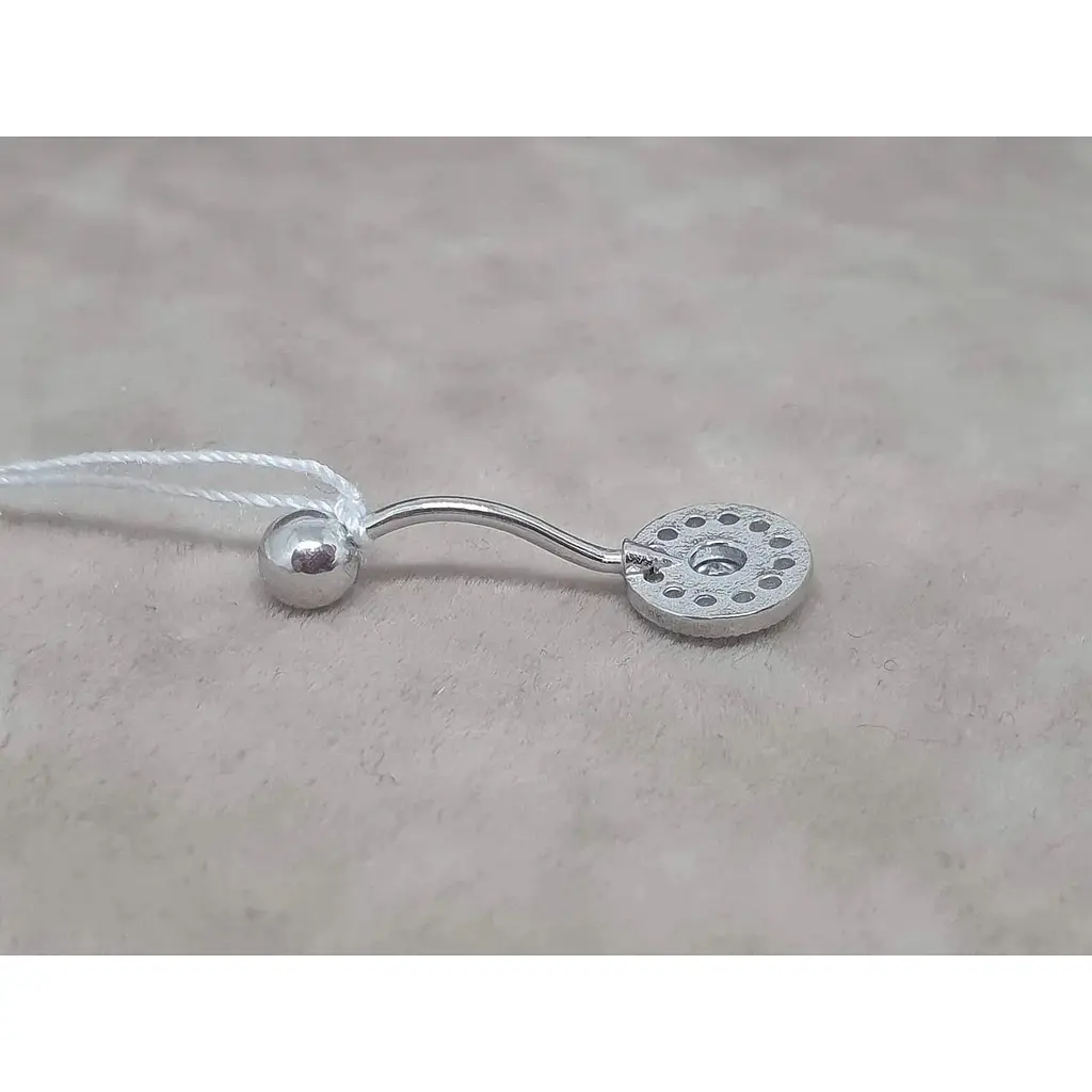 Серебряная серьга для пирсинга пупка Ирий. 6021 - фото 3