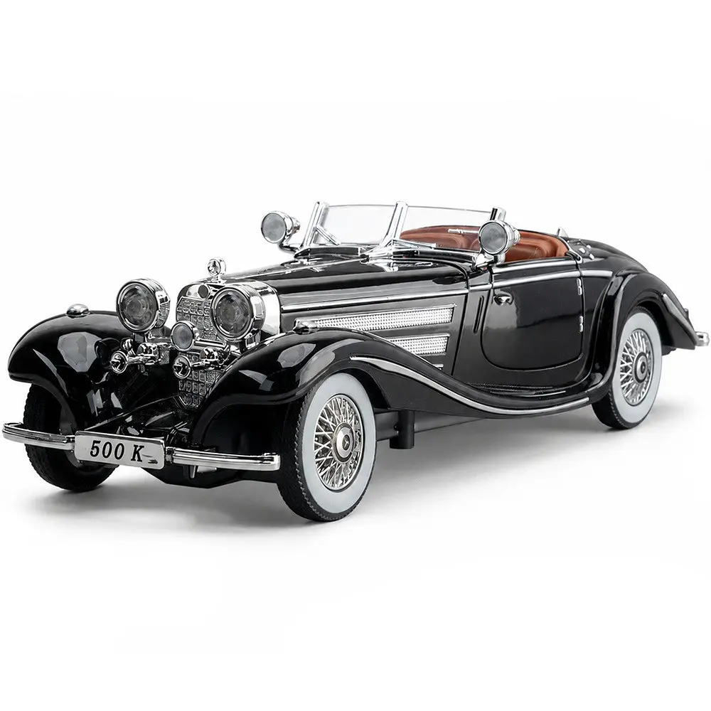 Колекційна металева модель автомобіля АвтоЕксперт Mercedes-Benz 500K Special Roadster 1936 з інерцією, світлом та звуком 1:24 - фото 5